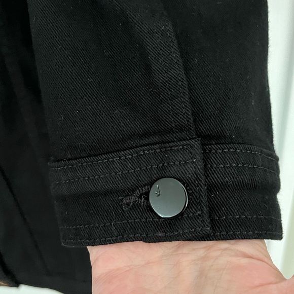 J Brand Black Denim Maxi Jacket Women’s Size Small Grunge Punk Minimalist New - Picture 7 of 16